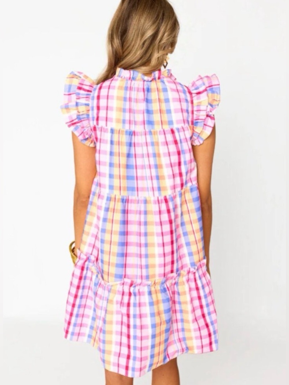 Aubrey Gelato Ruffle Shoulder Dress. Size XS. Buddy Love. - Picture 2 of 11